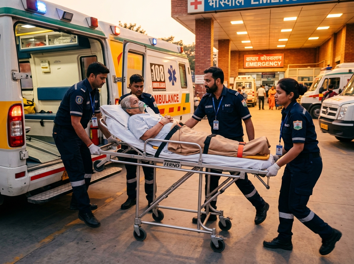 Gyan Ambulance medical team in action